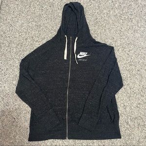 Nike Gray “Just Do It” Zip-Up Hoodie